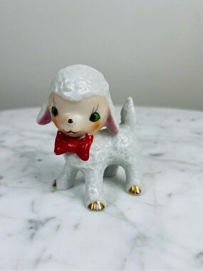Vintage Anthropomorphic LambSheepFigurine–Made in Japan-60s Kitsch Collectible